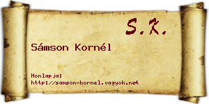 Sámson Kornél névjegykártya